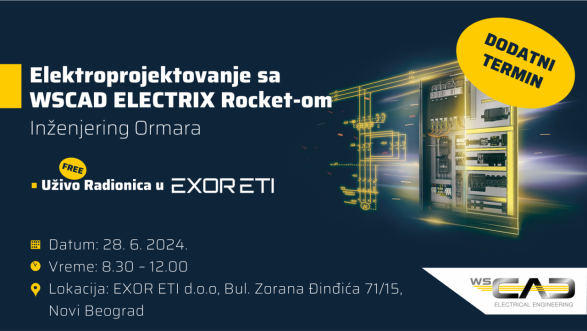 Elektroprojektovanje uz WSCAD ELECTRIX Rocket - Inženjering Ormara